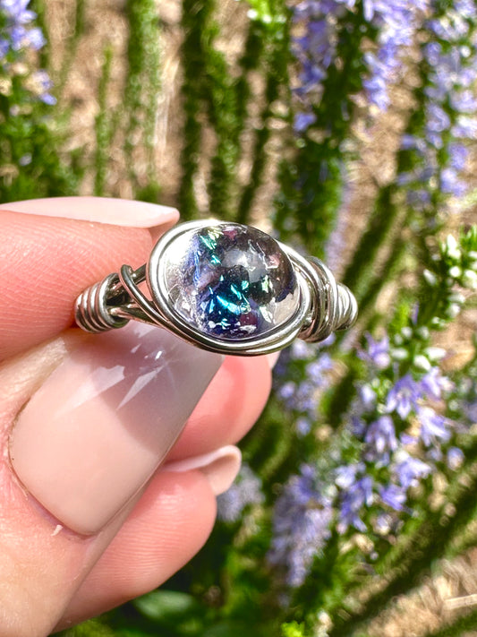 Rainbow Glass ring